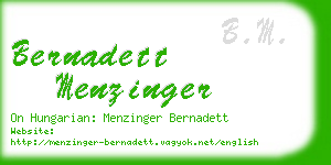 bernadett menzinger business card